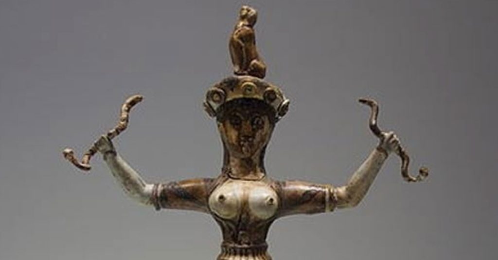 History of Underwear - Minoan Snake Goddess